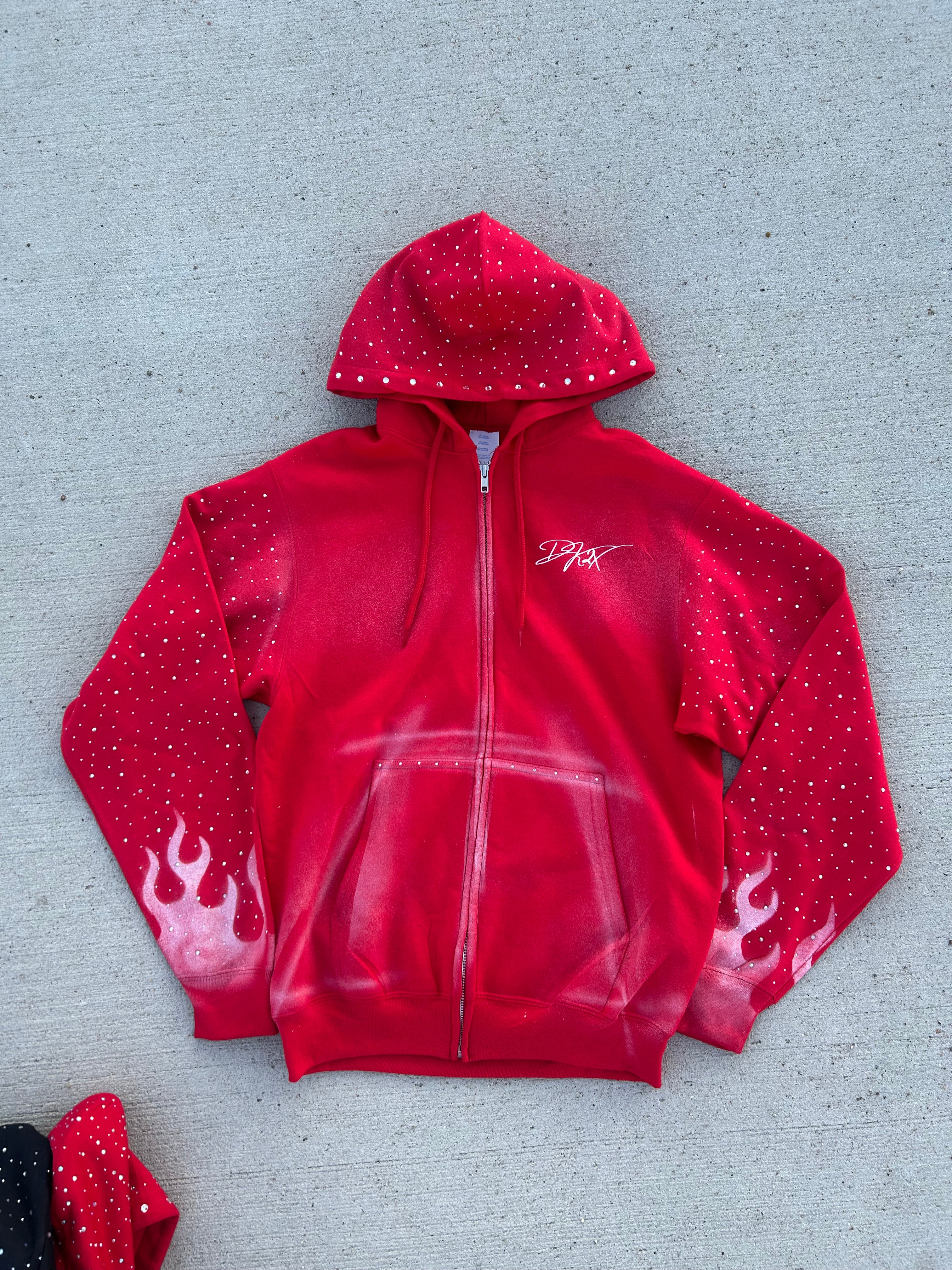 Red Flame Rhinestones