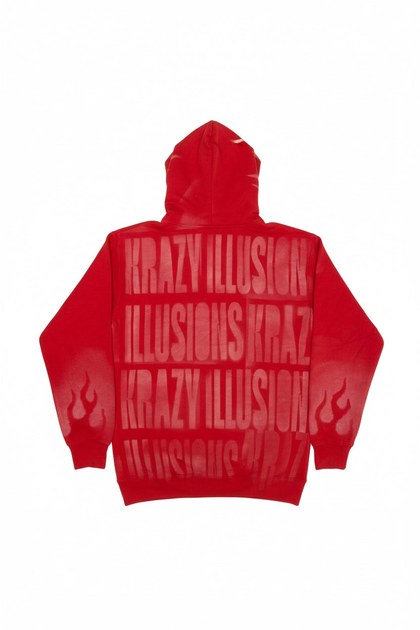 Mad minds red flame zip
